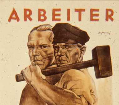 рабочие - ницистский плакат