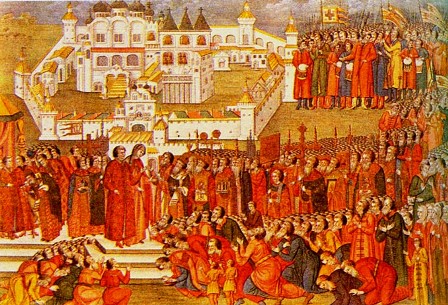 Избрание Михаила Романова на царство. Миниатюра XVII века