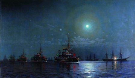 Черноморский флот ночью 