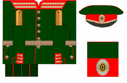 эскиз парадной формы офицера мотострелковых войск