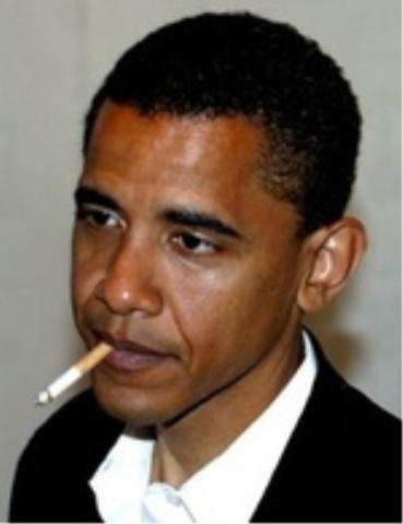 Обама курит