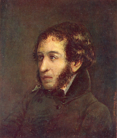 А. С. Пушкин. Портрет маслом работы А. Л. Линева, 1837